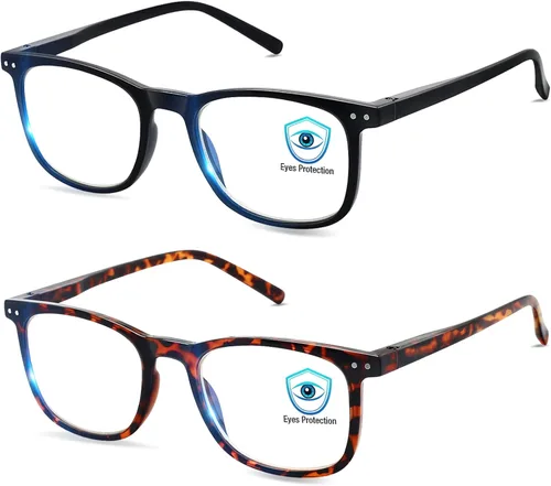 Vista 16 de AOSM Lentes de luz azul para hombres y mujeres, gafas de juego antirreflejos, protección UV400, bloqueo de luz azul para aliviar la fatiga ocular