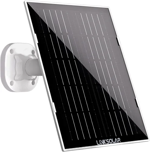 Vista 10 de Panel solar para cámara de seguridad, cargador solar de 3 W con enchufe de barril y puerto USB C para cámara de batería recargable al aire libre