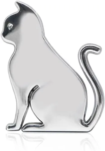 Vista 8 de Juren Adhesivo de metal 3D para automóvil, diseño de gato, emblema para automóvil, universal, motocicleta, bicicleta, decoración de automóvil Negro