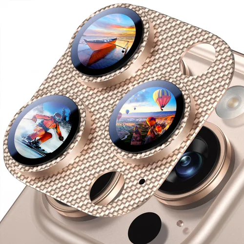 Vista 43 de Uyiton Protector de lente de cámara para iPhone 12 Pro Max, [protección contra caídas] [fuerte adsorción] cubierta de cámara de vidrio templado 9H