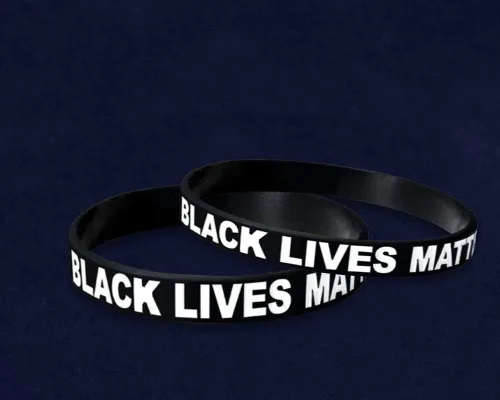 Vista 8 de Fundraising For A Cause Pulseras de silicona Black Lives Matter (BLM) para adolescentes y adultos