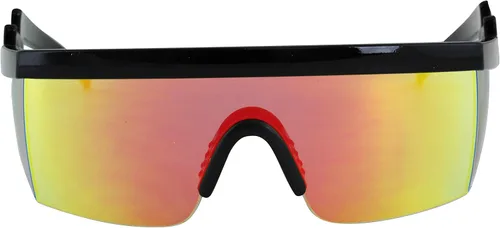Vista 2 de Flawless Eyewear - Gafas de seguridad parcialmente sin marco, estilo retro, mica con reflejo de arco iris, gafas de sol, patas en zigzag