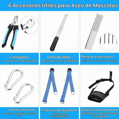 Vista 7 de Hamaca de aseo para gatos, arnés de aseo de mascotas para perros, cuidado