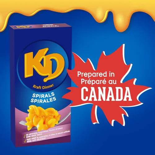 Vista 5 de Kraft Dinner Macarrones y queso espirales, 6.17 oz/6.2 onzas (paquete de 24), importados de Canadá