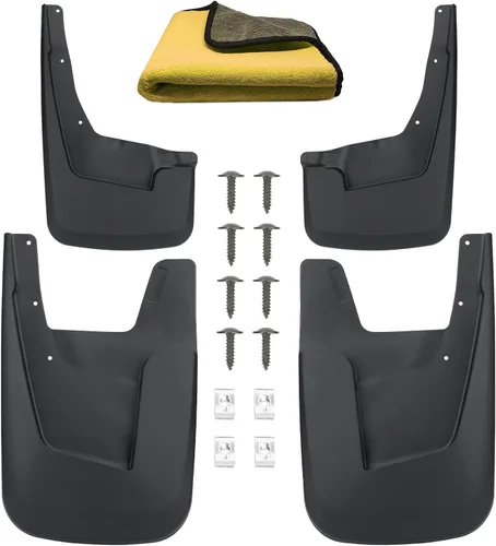 Vista 11 de Aleta de Lodo Compatible con Toyota Tacoma 2005-2015, Protectores de Salpicaduras, Protectores de Llantas (con Guardabarros), Delantero y Trasero