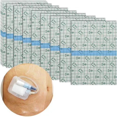 Vista 16 de 50 piezas de cubierta de ducha con puerto de pecho, impermeable, protector adhesivo de 4 x 4 pulgadas para catéter de diálisis, quimioterapia