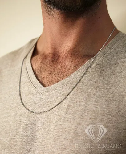 Vista 4 de Giorgio Bergamo - Cadena de plata esterlina 925 sólida estilo franco de 1 a 5.5 mm, paño de microfibra gratis, collar y pulsera de eslabones