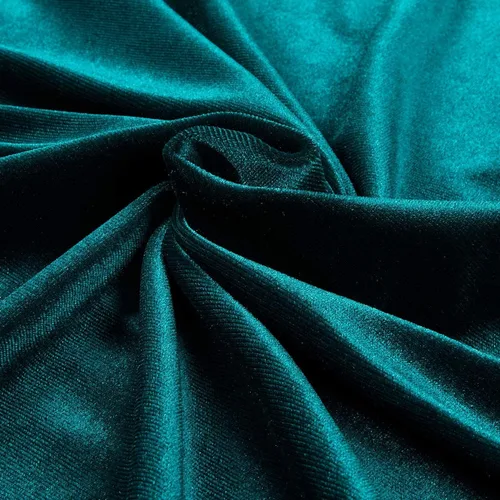 Vista 21 de Valentina Textile Inc La tela de terciopelo elástico mide 58/60 pulgadas de ancho (1 yarda, azul bebé)