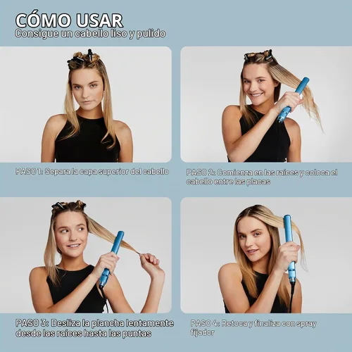 Vista 7 de BaBylissPRO Plancha plana ultrafina de 1 pulgada, plancha para el cabello, platos más cortos