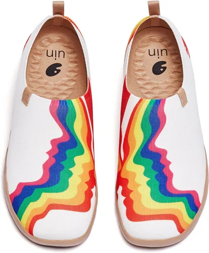 Vista 59 de UIN Mocasines casuales para mujer, de viaje, pintados, para caminar, ligeros, cómodos, de lona, tenis de moda