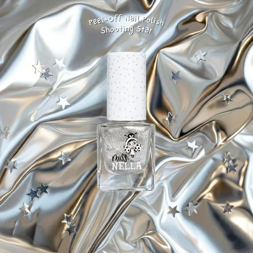 Vista 3 de Miss Nella Shooting Star - Esmalte de uñas seguro especial plateado brillante para niños, fórmula no tóxica y sin olor para niños y niños pequeños