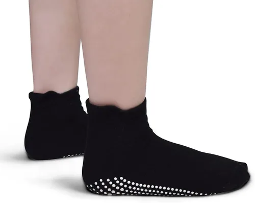 Vista 7 de Tphon Calcetines antideslizantes para niños pequeños, 12 pares de calcetines de agarre para niños y niñas, calcetines de tobillo antideslizantes