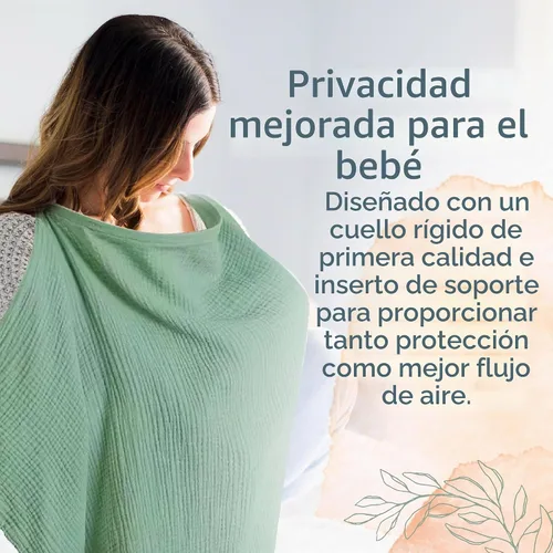 Vista 3 de Kiddycare Funda de lactancia, fundas de muselina de algodón para lactancia de privacidad, suave con la piel del bebé, fundas discretas