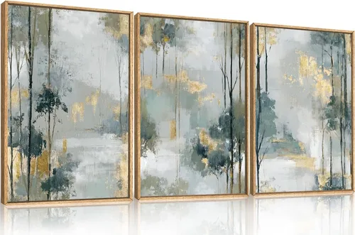 Vista 36 de HPINUB - Lienzo decorativo abstracto moderno para pared, juego de 3 impresiones artísticas enmarcadas, pintura de pared grande en blanco y negro, 16