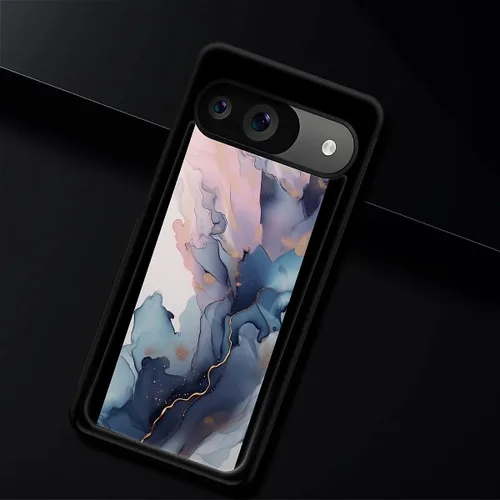 Vista 1424 de Compatible con Google Pixel 4A 5G Mobile Case Creative Acrylic Panel trasero Silicona Protección Grip especialmente diseñado para Google Pixel 4A 5G