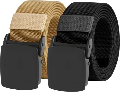 Vista 58 de UNGGJKB Men's Tactical Belt, Nylon Casual Elastic Belt, Work Belt That Can Be Cut And Adjusted