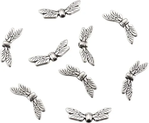 Vista 15 de Megapet - Cuentas espaciadoras de plata antigua estilo tibetano para fabricación de joyas, Metal