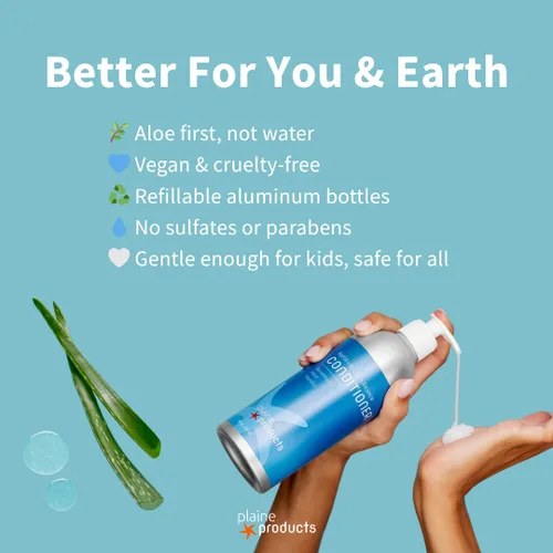 Vista 2 de Acondicionador ecológico – Romero, menta, vainilla – Sin sulfato, 16 oz (botella recargable con bomba)