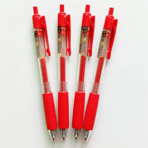 Vista 2 de Sencoo Paquete de 10 bolígrafos de gel rojos, retráctiles, punta fina, bolígrafo de escritura para oficina, escuela, estudiantes, regalo