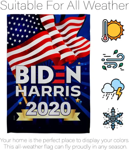Vista 6 de Biden Harris Flag Vote President 2020 - Juego de banderas para casa de jardín, demócrata patriótico, republicano, fiesta de té, bandera