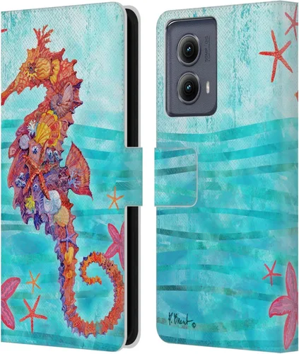 Vista 18 de Head Case Designs Funda de piel con licencia oficial de Paul Brent Agate Mermaid Coastal para Motorola Edge (2024)