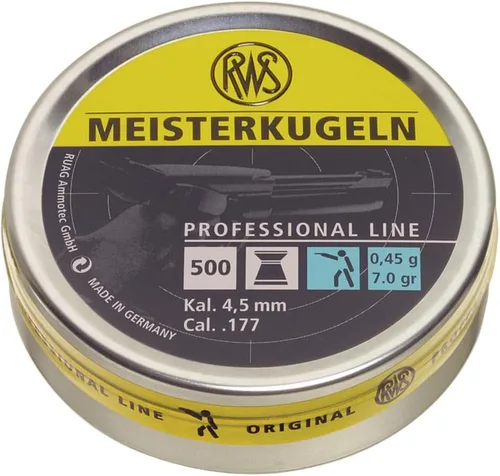 Vista 3 de Umarex RWS Meisterkugeln Pistol Professional Line - Pellets de precisión para pistola de pellets, calibre 177, 7 granos, 500