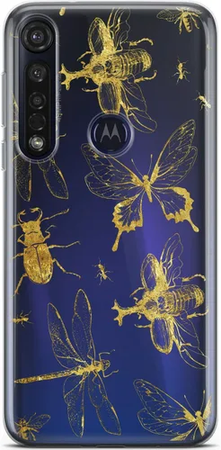 Vista 10 de Mertak Funda para teléfono compatible con Motorola Edge + Moto G9 G8 Plus G7 Play Power Z4 diseño Sea Red TPU Flexible Silicona Delgada Animal Crab