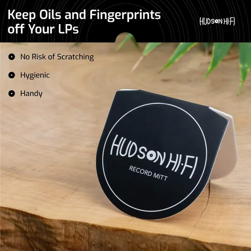 Vista 3 de Hudson Hi-Fi Paquete de 3 manoplas de discos antiestáticas para limpiar discos y manejador - Accesorios para tocadiscos con material de microfibra