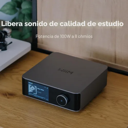 Vista 3 de WiiM Amp Ultra con control remoto por voz 2 Amplificador de transmisión de 100W con DAC ESS ES9039Q2M premium y amplificadores TI TPA3255 duales