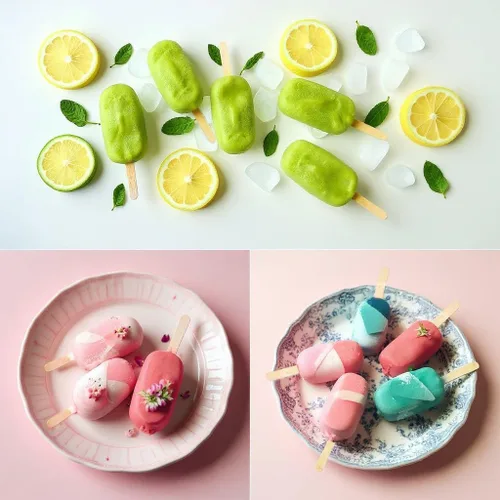 Vista 7 de Juego de moldes para paletas, 3 moldes de silicona para helado con 200 palos de madera, moldes de golosinas congeladas reutilizables