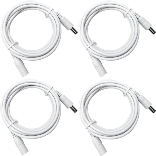 Vista 8 de Paquete de 4 cables de extensión de alimentación CC de 3 pies 1 M, cable de extensión de cobre puro de 12 V, cable de extensión de 0.217 in x 0.083