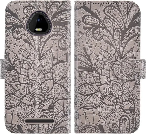 Vista 4 de Asuwish Funda de teléfono para SCHOK Volt SV55 SV55216 con protector de pantalla de vidrio templado y cubierta de cartera de encaje, soporte