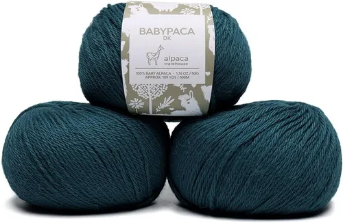 Vista 12 de Juego de 6 madejas de 100% lana de alpaca bebé (10.58 oz) de peso DK, fabricadas en Perú, celestial suave y perfecto para tejer y hacer ganchillo