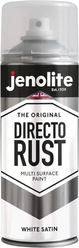 Vista 10 de JENOLITE Directorust - Pintura en aerosol satinada NEGRO 13.52 fl oz Pintura en aerosol semibrillante Superficies de madera, metal