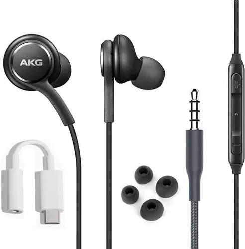 Vista 8 de ElloGear Auriculares OEM con cable para Samsung Galaxy S10 S10e S20 Note 10 Plus Cable – Diseñado por AKG – con micrófono, botones de volumen