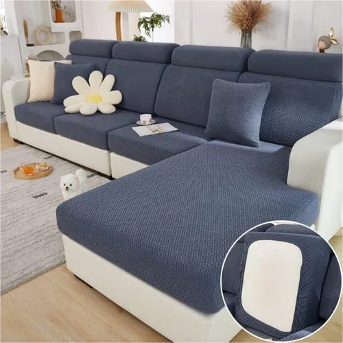 Vista 11 de Funda mágica universal para interior de sofá, funda de sofá resistente al desgaste, funda de sofá modular en forma de L, diván con cojín separado