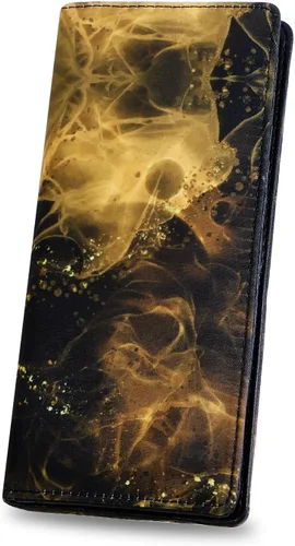 Vista 76 de HUA ANGEL Billetera ultra delgada para mujer, con bloqueo RFID, tarjetero de crédito, plegable, largo, hebilla magnética, billete para mujer, Owl