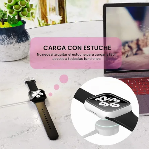 Vista 6 de Paquete de 6 fundas para Apple Watch de 1.496 in Series 3 2 con Negro+Azul+Vino+Púrpura claro+Azul hielo+Blanco