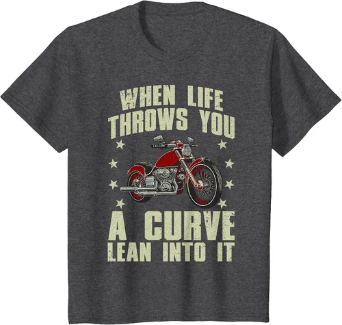 Vista 60 de Funny Motorcycle Racer Design for Men Women Motorcycle Lover T-Shirt Asphalt Grey