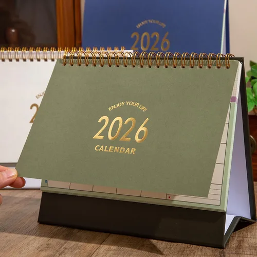 Vista 4 de Calendario de escritorio grande 2026, calendario mensual de escritorio de 9.9 x 8.7 pulgadas de pie desde ahora hasta diciembre de 2026, calendario
