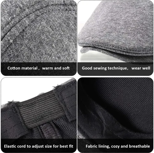 Vista 2 de SATINIOR 4 Pieces Newsboy Hats for Men Flat Caps Irish Hat Cabbie Hunting Cap