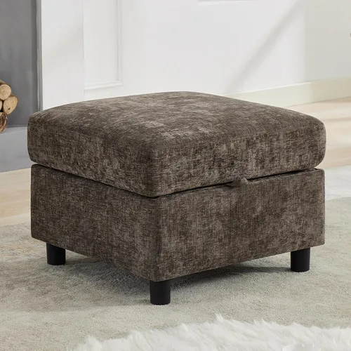 Vista 44 de WUTUTUEE Sofá biplaza modular de 58 pulgadas, sofá biplaza moderno de 2 plazas con almacenamiento, sofá modular de felpilla para sala de estar, Beige