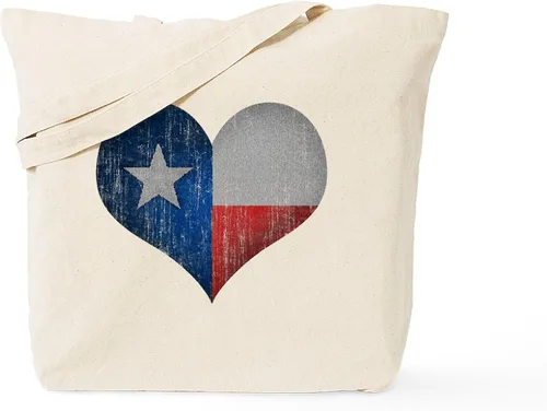 Vista 15 de CafePress Bolsa de mano de la bandera de Texas, bolsa de lona natural, bolsa de compras reutilizable