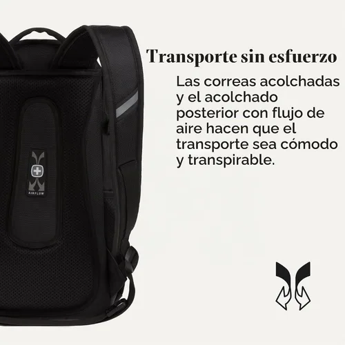 Vista 5 de SwissGear 3598 - Mochila estrecha de día, negro (Black Ballistic)