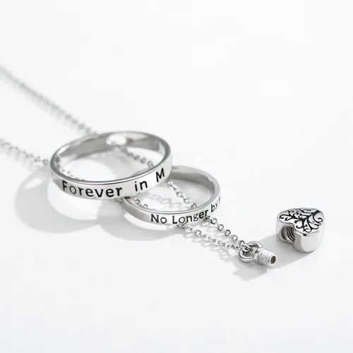Vista 3 de JUSTKIDSTOY Cremation Jewelry - Collar de plata de ley 925 con diseño de girasol, rosa y pata para cenizas, recuerdos conmemorativos para mujeres