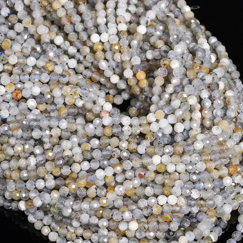 Vista 84 de 180 piezas 2mm Cuentas de piedras preciosas de turquesa africana natural facetada redonda suelta para hacer joyas
