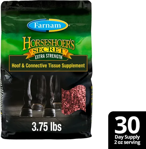 Vista 9 de Farnam Horseshoer's Secret Suplemento de biotina de pezuña y tejido conectivo extra fuerte con aminos para pezuñas fuertes y saludables, tendones
