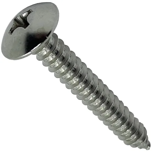 Vista 5 de Tornillo de cabeza de armadura de acero inoxidable 18-8 (304) #12 x 1.5 pulgadas, madera autorroscante rápida, unidad Phillips, rosca completa