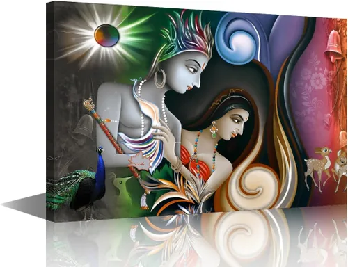 Vista 12 de Lienzo decorativo de pared para sala de estar, cuadros de dios hindúes, obras de arte modernas, decoración giclée, pósteres e impresiones de madera