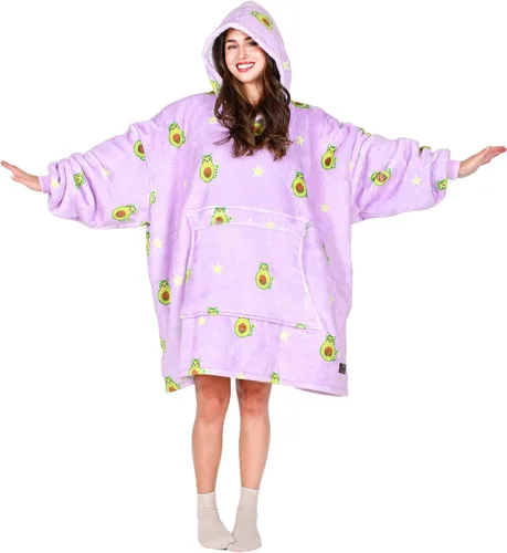 Vista 42 de Tirrinia - Sudadera con capucha de gran tamaño, manta de sherpa cómoda, reversible, gigante, para adultos, hombres, mujeres, adolescentes, esposa